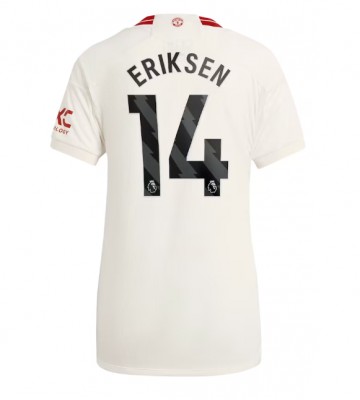 Lacne Ženy Futbalové dres Manchester United Christian Eriksen #14 2023-24 Krátky Rukáv - Tretina